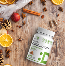 Load image into Gallery viewer, Ceylon Cinnamon 6,000mg with Chromium 1,000mcg Per Serving, 240 Capsules