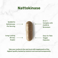 Load image into Gallery viewer, Nattokinase 10,000 FU Per Serving, 8-in-1 Complex, 240 Veggie Capsules