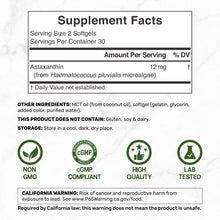 Load image into Gallery viewer, Astaxanthin 12 mg Per Serving, 60 Softgels
