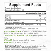 Load image into Gallery viewer, Ashwagandha with MCT Oil, 240 Softgels