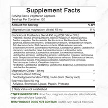 Load image into Gallery viewer, Probiotics 200 billion CFU 40 strains with Magnesium, 240 Vegetarian Capsules