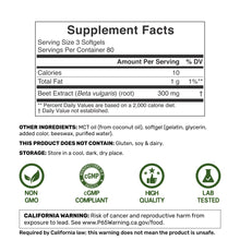 Load image into Gallery viewer, Beet Root Extract 300 mg Per Serving, 240 Softgels