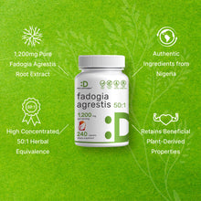 Load image into Gallery viewer, Fadogia Agrestis Extract 1200mg Per Serving, 240 Capsules

