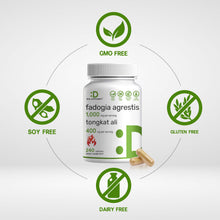 Load image into Gallery viewer, Fadogia Agrestis 1,000mg & Tongkat Ali (Longjack) 400mg, 240 Capsules