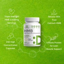 Load image into Gallery viewer, Ultra Strength HMB Supplements 3,000mg Per Serving, 240 Capsules
