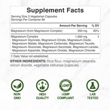 Load image into Gallery viewer, Magnesium 12-in-1 Complex for Women 1000mg, 240 Vegetarian Capsules