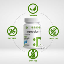 Load image into Gallery viewer, Magnesium Citrate 400mg Per Serving, 300 Veggie Capsules