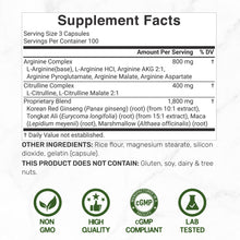 Load image into Gallery viewer, Nitric Oxide Booster 3,000mg Per Serving, 300 Capsules