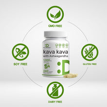 Load image into Gallery viewer, Kava Kava Supplement 750mg Per Serving, 240 Capsules
