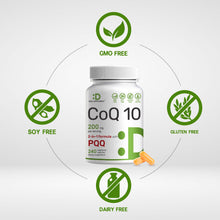 Load image into Gallery viewer, CoQ10 200mg & PQQ 200mcg, 240 Veggie Capsules