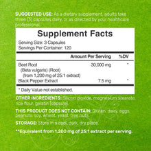 Load image into Gallery viewer, Two Pack Beet Root Capsules 30000mg Per Serving, 720 Counts