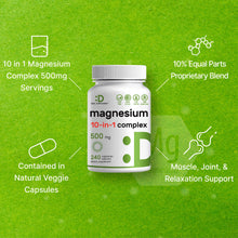 Load image into Gallery viewer, Magnesium Complex Supplement 500mg, 240 Veggie Capsules
