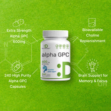 Load image into Gallery viewer, Alpha GPC 600mg Per Serving, 240 Capsules