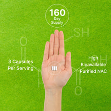Load image into Gallery viewer, 2 Pack NAC Supplement (N-Acetyl Cysteine) 1,000mg Per Serving with Reduced Glutathione, 480 Total Capsules