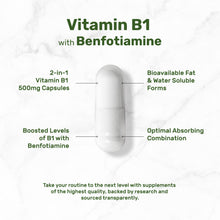 Load image into Gallery viewer, Vitamin B1 500mg with Benfotiamine