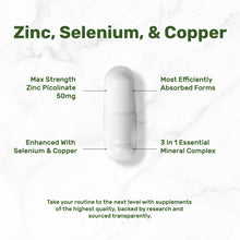 Load image into Gallery viewer, Zinc 50mg with Selenium + Copper, 240 Capsules
