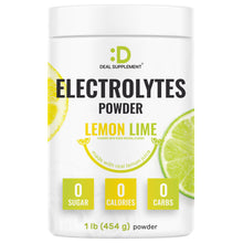 Load image into Gallery viewer, Electrolytes Powder, 1lb – Lemon Lime Flavor – Daily Electrolyte Drink Mix