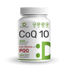 Load image into Gallery viewer, CoQ10 200mg & PQQ 200mcg, 240 Veggie Capsules
