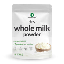 Load image into Gallery viewer, Dry Whole Milk Powder, 3lbs – Natural Pasture Raised Source – Made in USA