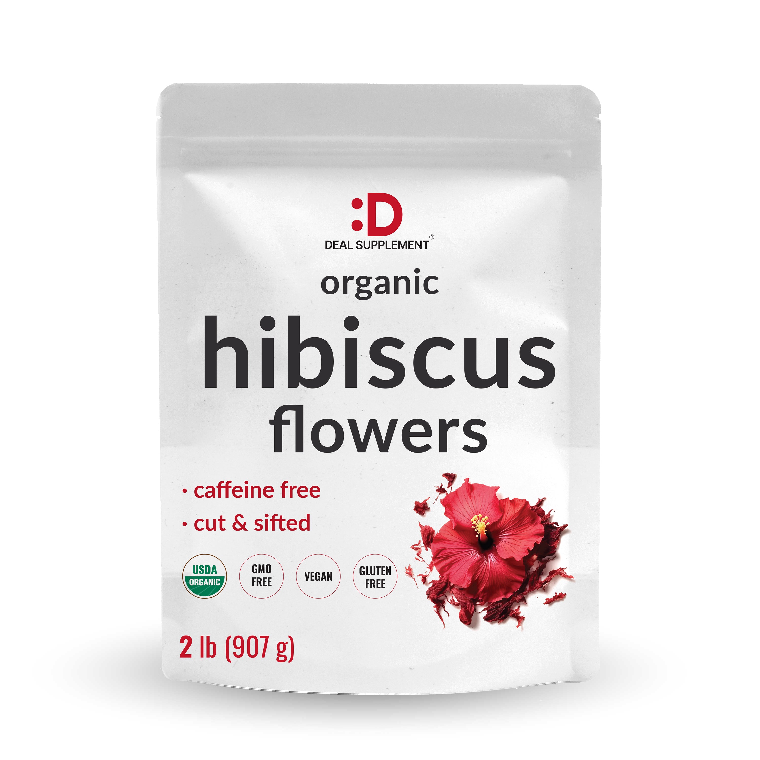 Dried Organic Hibiscus Flowers, 2 Pounds – Deal Supplement