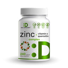 Load image into Gallery viewer, Zinc Quercetin with Vitamin C, 4-1 Zinc Complex (Zinc 50mg), 240 Capsule
