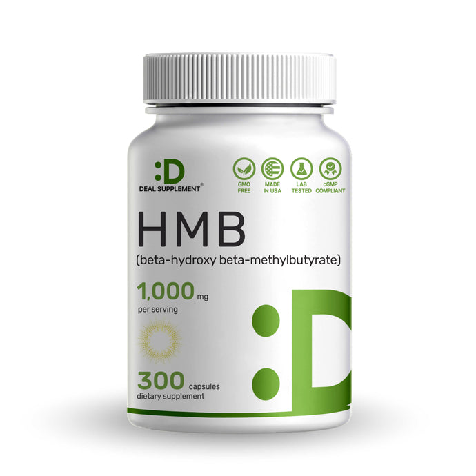 Ultra Strength HMB Supplements 1000mg Per Serving | 300 Total Capsules