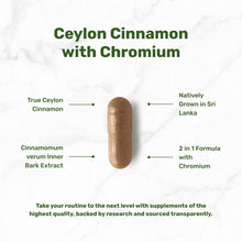 Load image into Gallery viewer, Ceylon Cinnamon Supplement with Chromium, 240 Capsules
