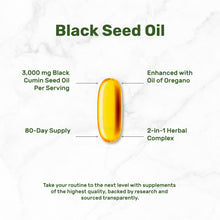Load image into Gallery viewer, Black Seed Oil 3,000 mg Per Serving with Oil of Oregano, 240 Softgels
