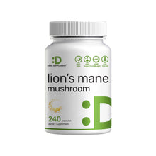 Load image into Gallery viewer, Lions Mane Mushroom Supplement 240 Capsules
