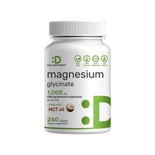 Load image into Gallery viewer, Magnesium Glycinate 1000mg, 240 Softgels
