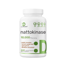 Load image into Gallery viewer, Nattokinase 10,000 FU Per Serving, 8-in-1 Complex, 240 Veggie Capsules
