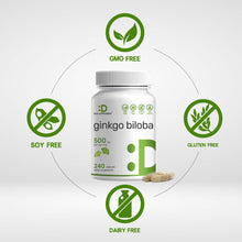 Load image into Gallery viewer, Ginkgo Biloba 500mg Per Serving, 240 Capsules
