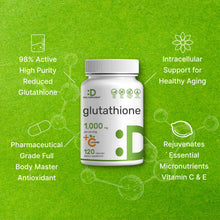 Load image into Gallery viewer, Glutathione Supplement 1,000mg Per Serving |120 Capsules
