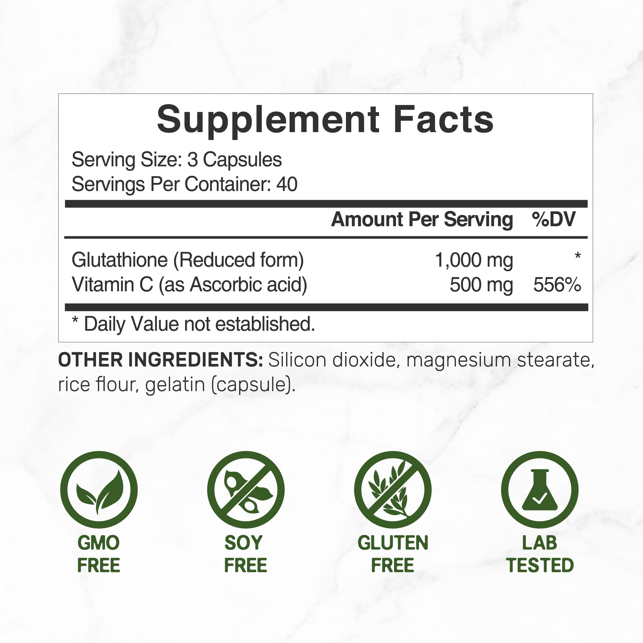 Glutathione Supplement 1,000mg Per Serving | 120 Capsules Deal Supplement Glutathione Supplement 1,000mg Per Serving | 120 Capsules Deal Supplement