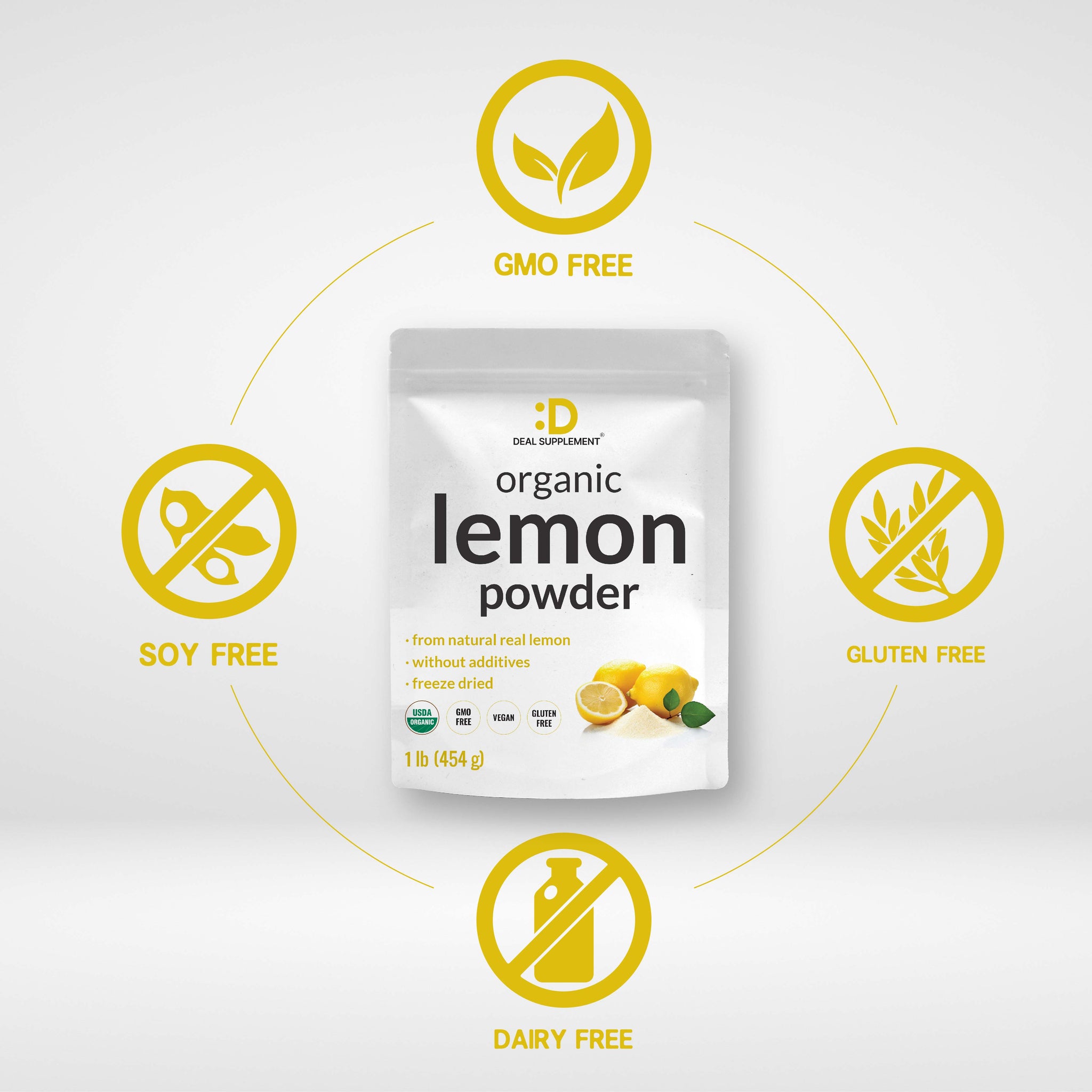Lemon Base Powder Organic Lemon Powder 1lb – Deal Supplement