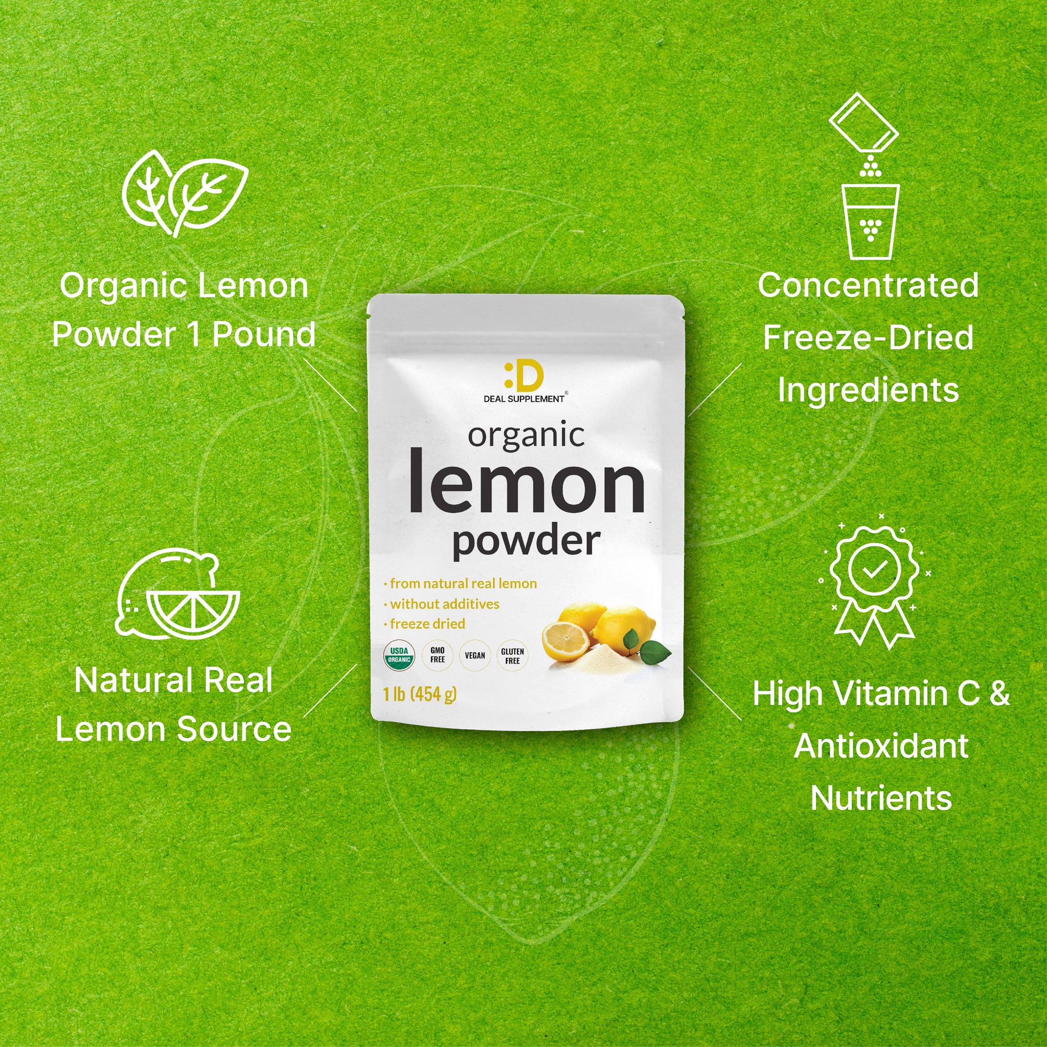 Lemon Base Powder Organic Lemon Powder 1lb – Deal Supplement