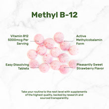 Load image into Gallery viewer, Methyl B-12 Vitamins 5000 mcg Per Serving, 240 Tablets
