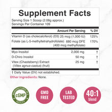 Load image into Gallery viewer, Myo-Inositol &amp; D-Chiro Inositol Supplement for Women (40:1), 8oz Powder
