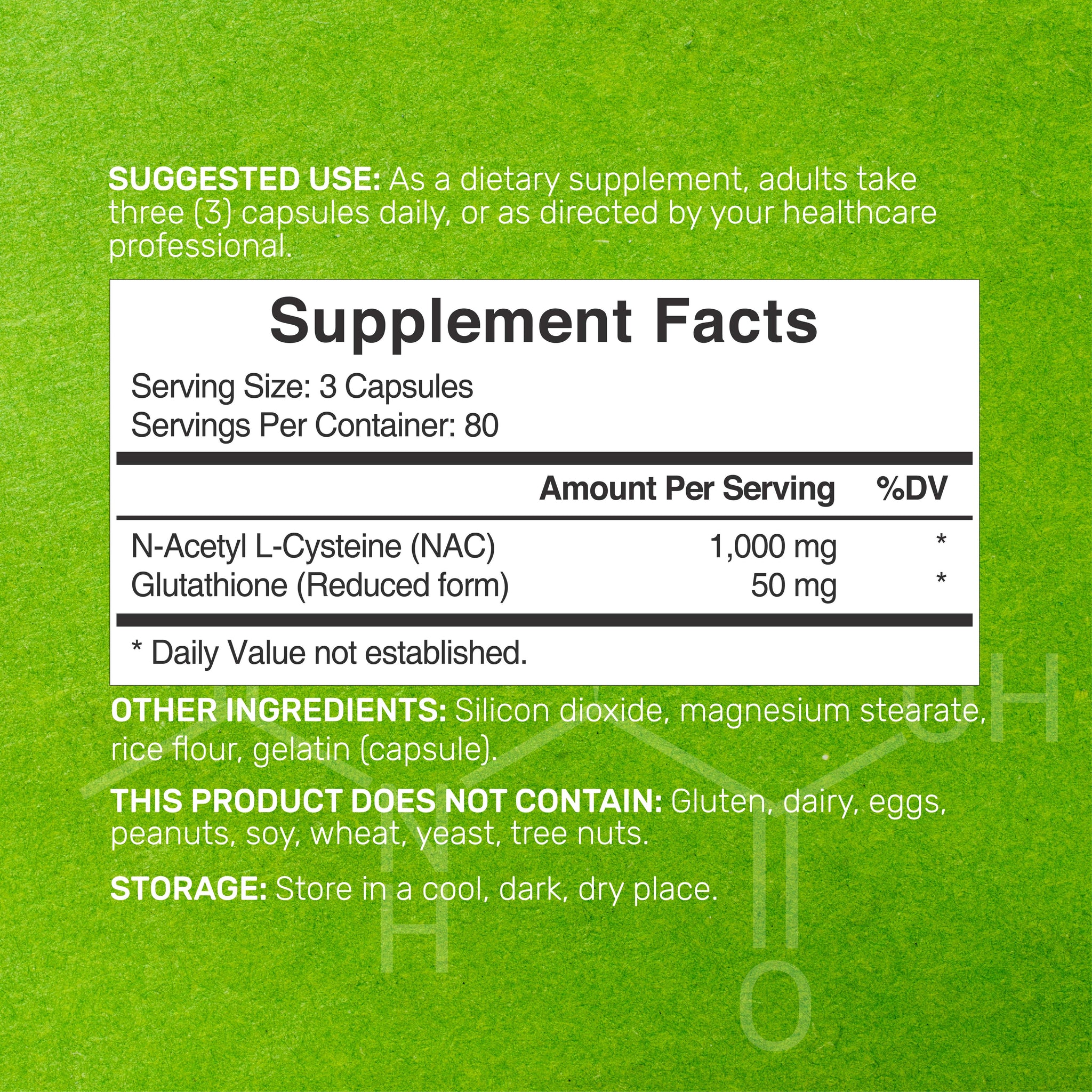 NAC Supplement (N-Acetyl Cysteine) with Reduced Glutathione, 240 Capsu Deal Supplement NAC Supplement (N-Acetyl Cysteine) with Reduced Glutathione, 240 Capsu Deal Supplement