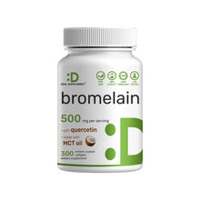 Load image into Gallery viewer, Bromelain 500mg, 300 Softgels
