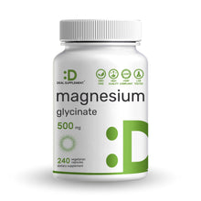 Load image into Gallery viewer, Magnesium Glycinate 500mg, 240 Veggie Capsules
