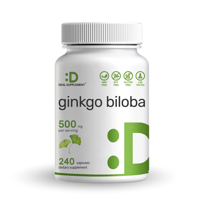 Ginkgo Biloba 500mg Per Serving, 240 Capsules