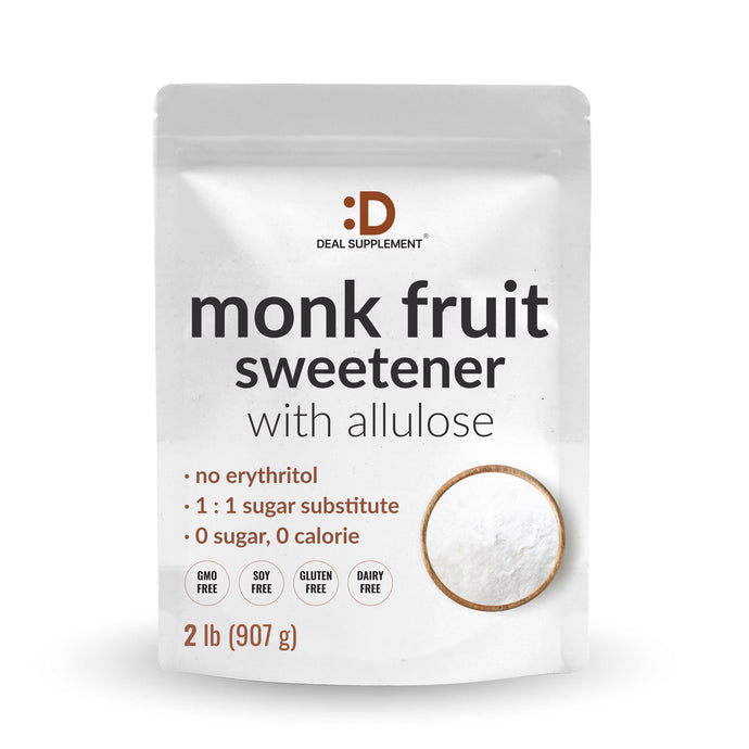 Monk Fruit Sweetener with Allulose, 2lbs