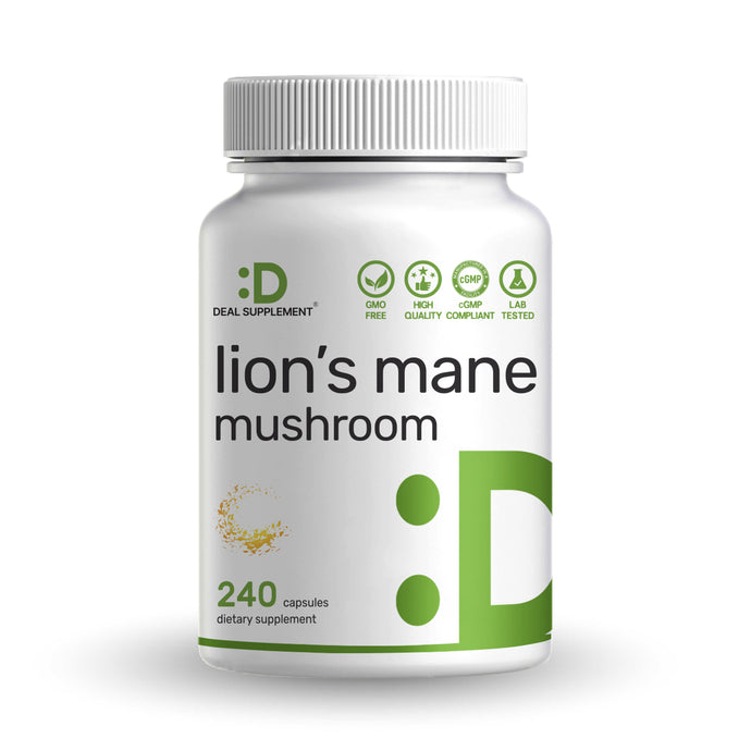 Lions Mane Mushroom Supplement 240 Capsules