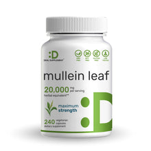 Load image into Gallery viewer, Mullein Leaf 20,000mg Herbal Equivalent, 240 Veggie Capsules
