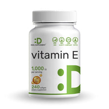 Load image into Gallery viewer, Vitamin E Supplements, 1,000 IU Per Serving, 240 Softgels
