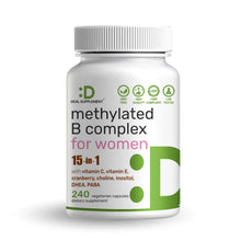 Load image into Gallery viewer, Methylated B Complex for Women 15-in-1, 240 Vegetarian Capsules
