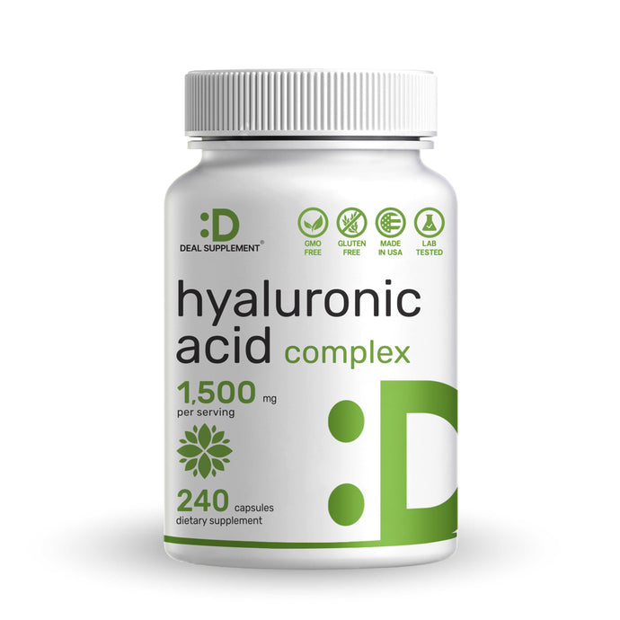 Hyaluronic Acid Supplements 1,500mg – 240 Capsules