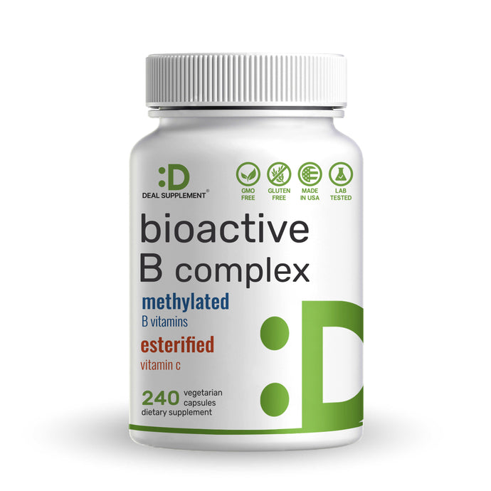 Vitamin B Complex, 240 Veggie Capsules, 11 in 1 Bioactive Blend