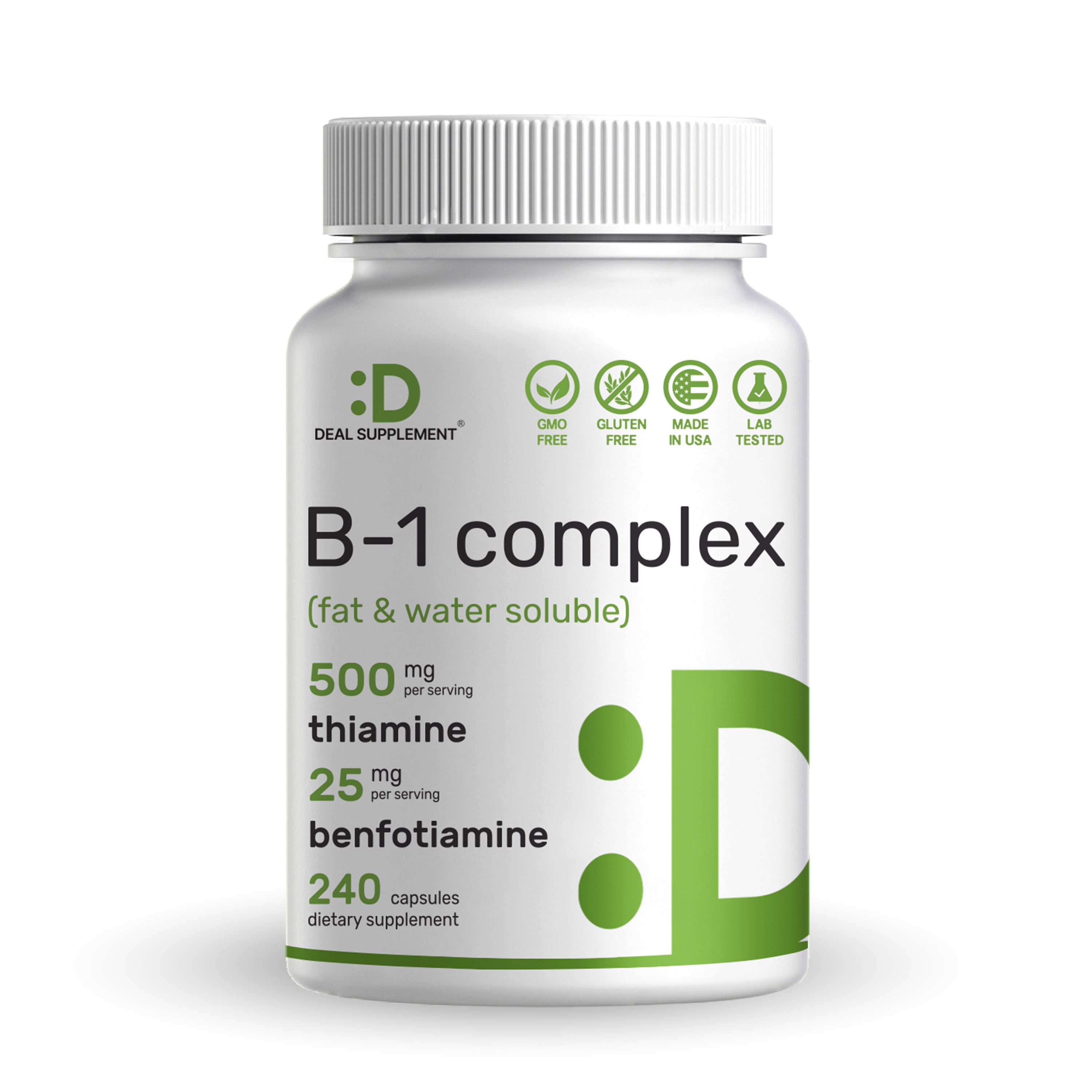 Deal Supplement Vitamin B1 500 mg with Benfotiamine